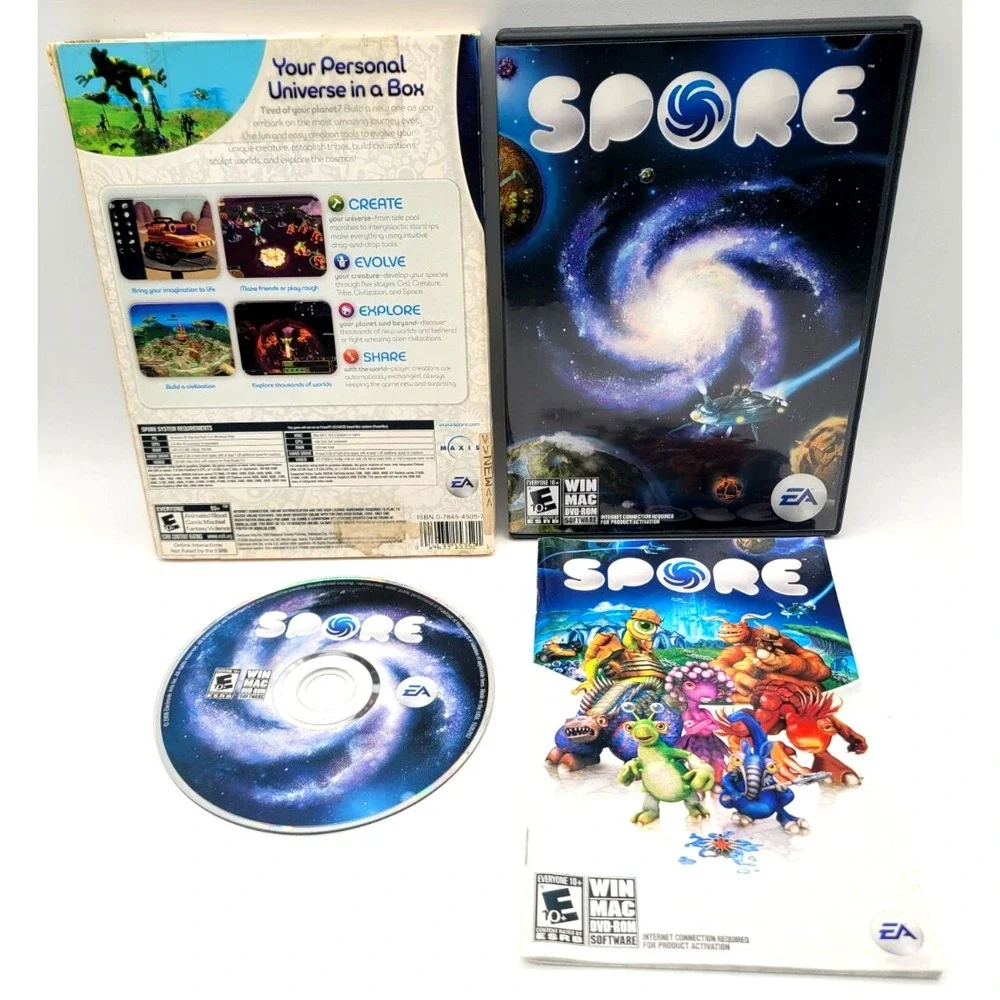 SPORE PC Video Game Win/Mac DVD-ROM CIB COMPLETE‎ IN BOX